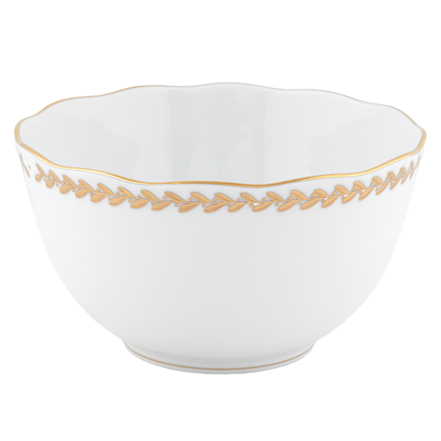 Herend Golden Laurel Round Open Vegetable Bowl | 7.5 in