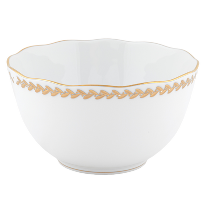 Herend Golden Laurel Round Open Vegetable Bowl | 7.5 in