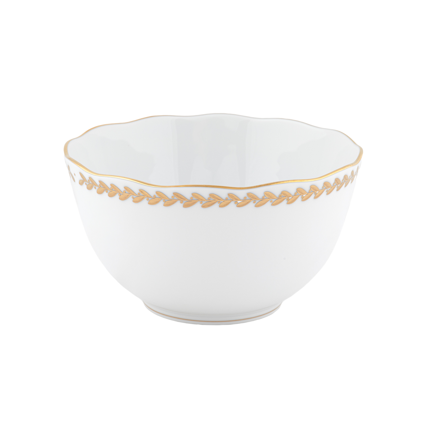 Herend Golden Laurel Round Open Vegetable Bowl | 7.5 in