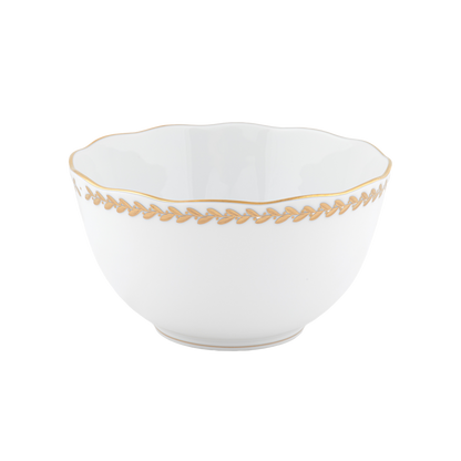 Herend Golden Laurel Round Open Vegetable Bowl | 7.5 in