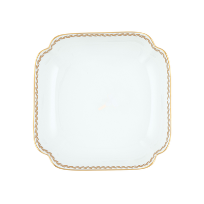 Herend Golden Laurel Square Fruit Dish | 11 in