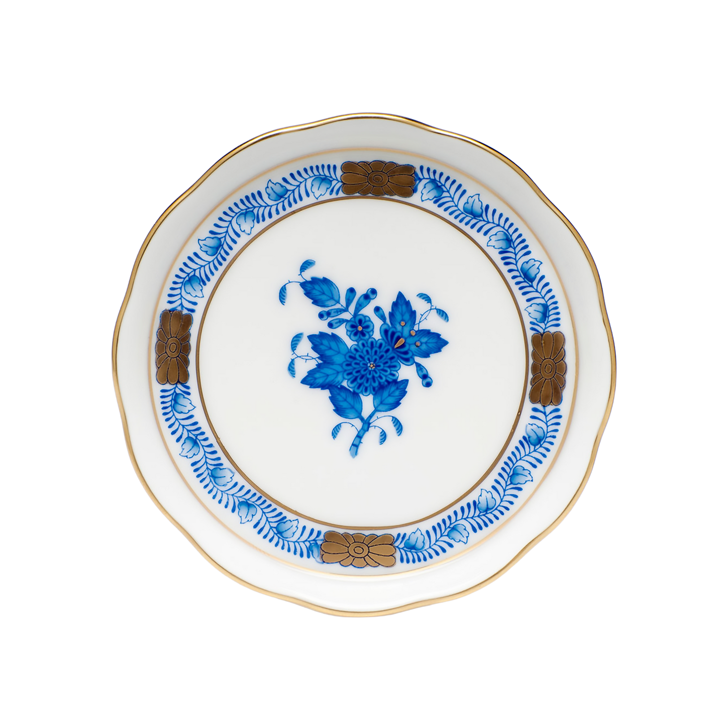 Herend Chinese Bouquet Blue Coaster | 4in