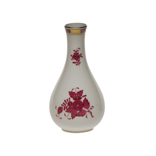 Herend Chinese Bouquet Raspberry Vase | 6.5in