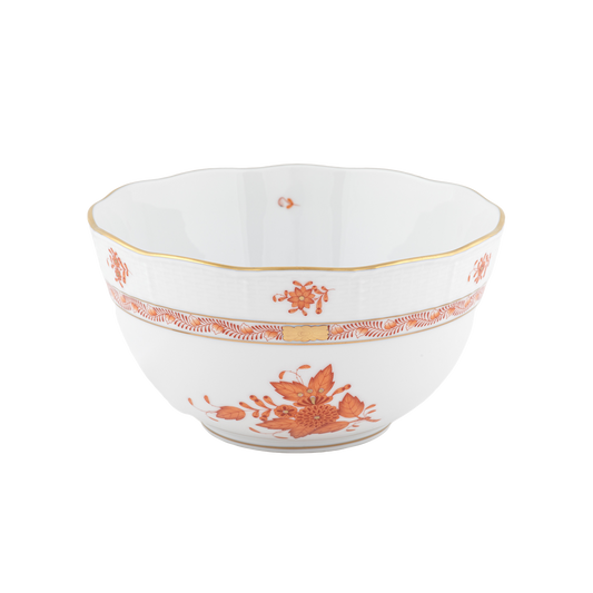 Herend Chinese Bouquet Rust Round Bowl | 7.5in