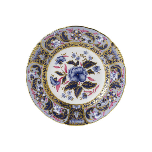 Royal Crown Derby Imari Accent Plate | 8in Blue Camellias