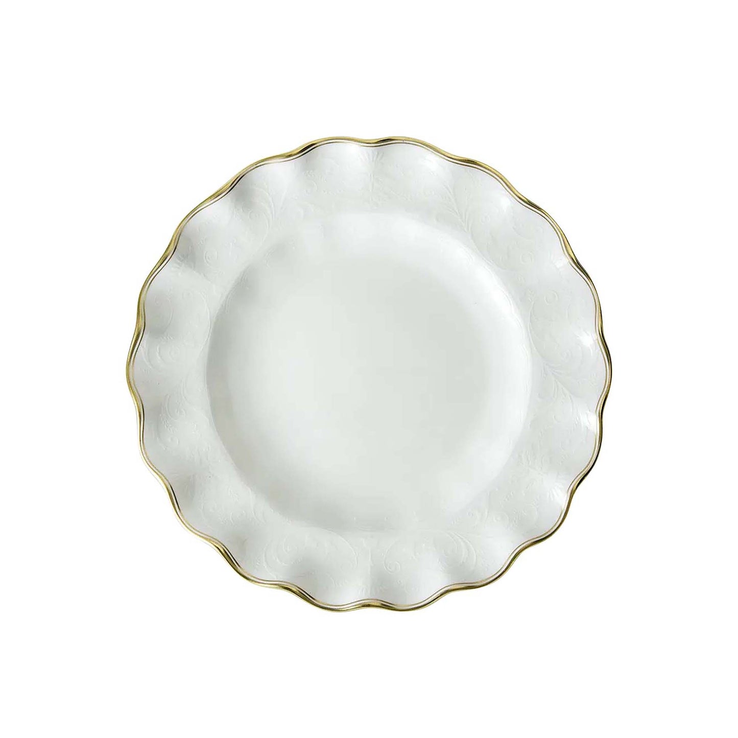 Royal Crown Derby Darley Abbey Pure Gold Fluted Dessert Plate | 8.5in