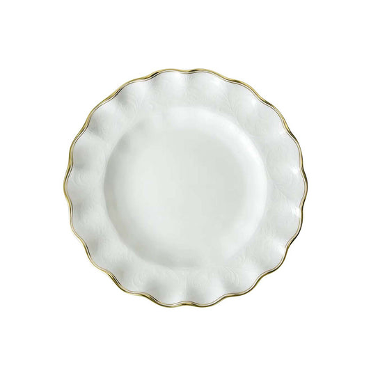 Royal Crown Derby Darley Abbey Pure Gold Fluted Dessert Plate | 8.5in