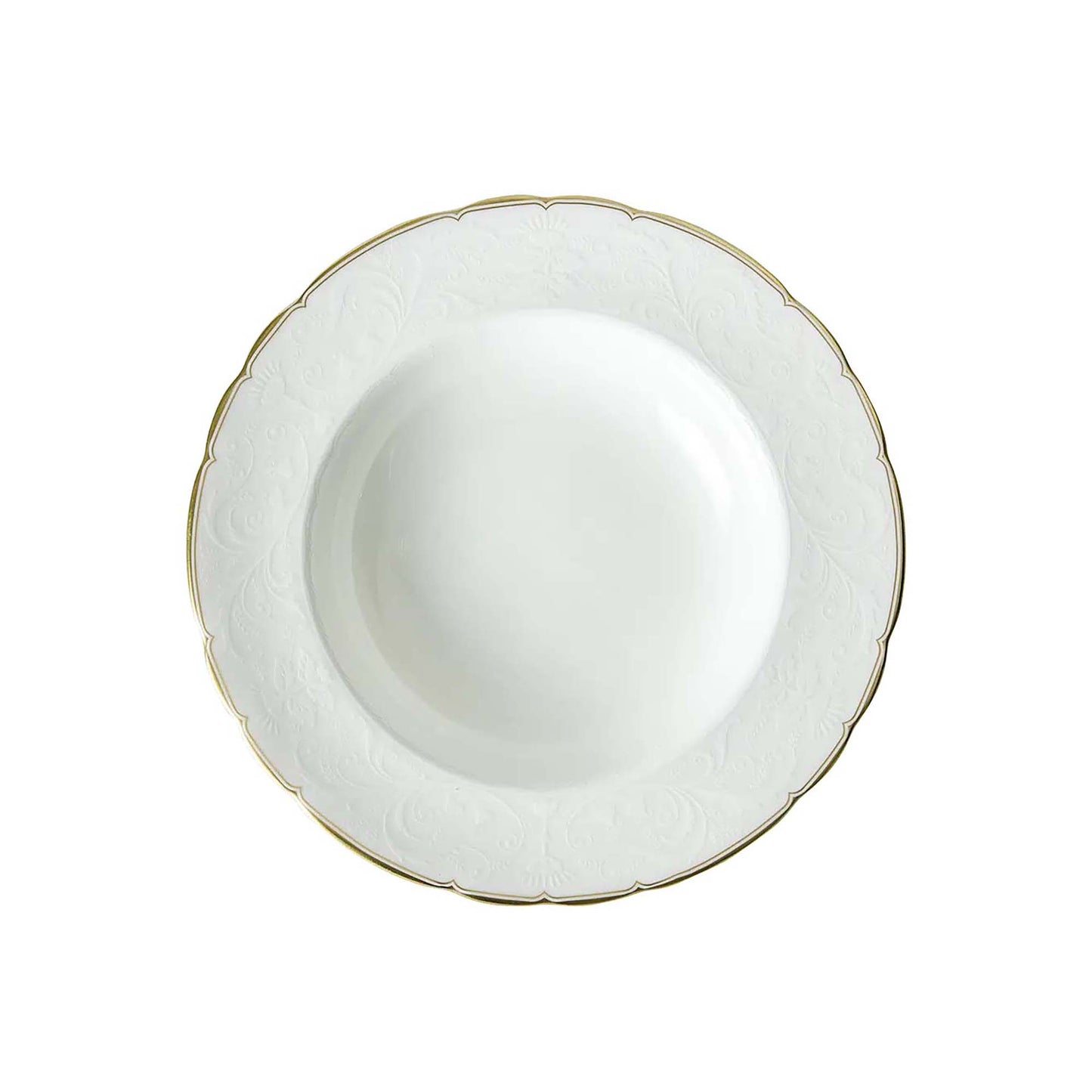 Royal Crown Derby Darley Abbey Pure Gold Rim Soup Bowl | 8.25in