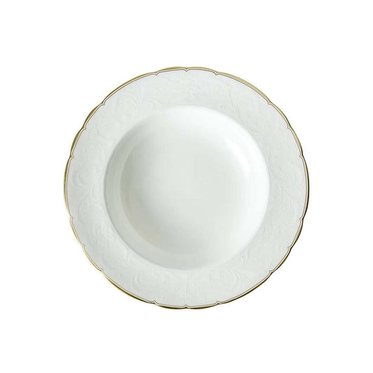 Royal Crown Derby Darley Abbey Pure Gold Rim Soup Bowl | 8.25in