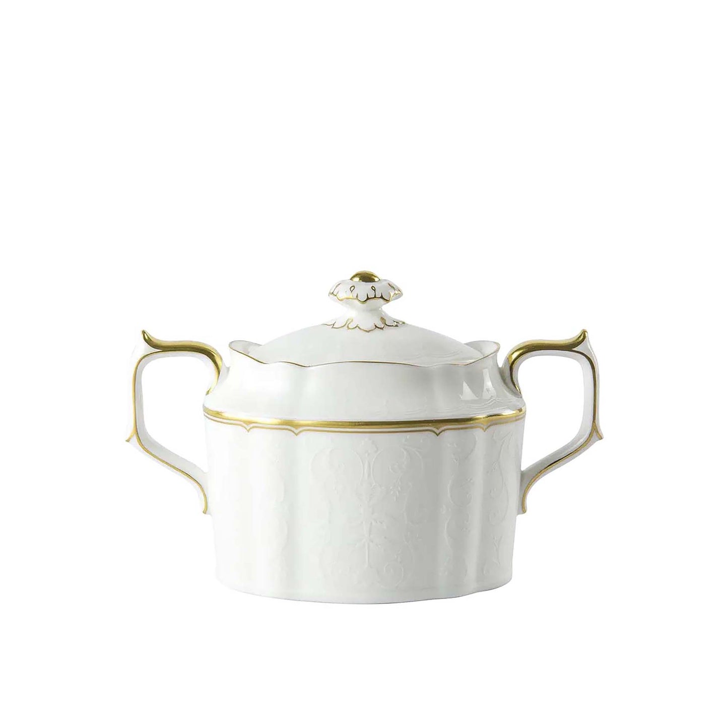 Royal Crown Derby Darley Abbey Pure Gold Covered Sugar Bowl | 11oz