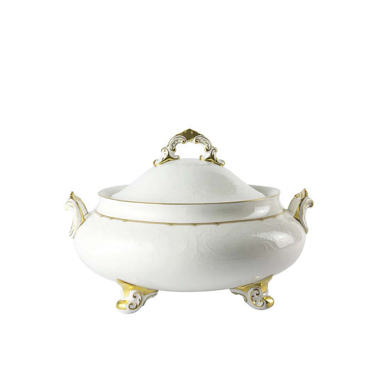 Royal Crown Derby Darley Abbey Pure Gold Covered Vegetable Dish | 60oz