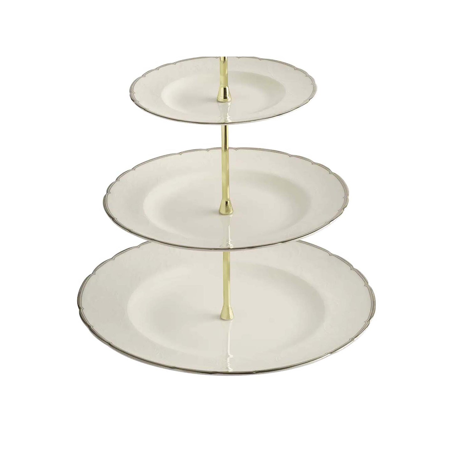 Royal Crown Derby Darley Abbey Pure Gold Cake Stand 3 Tier | 13.4in