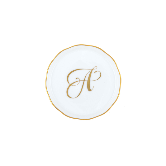 Herend Monogram Coaster | 4in A