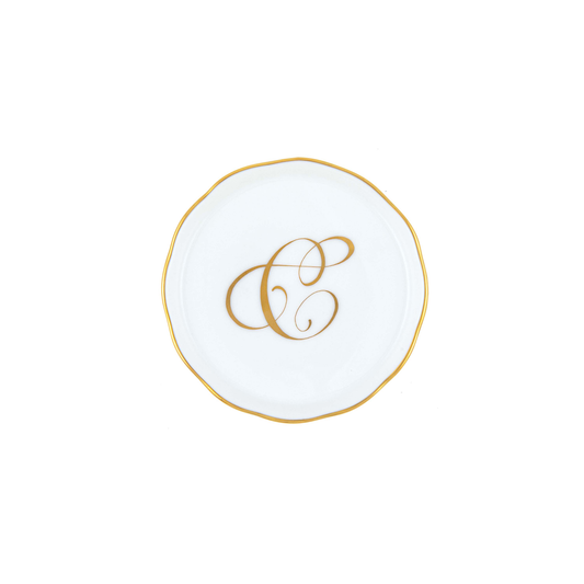 Herend Monogram Coaster | 4in C