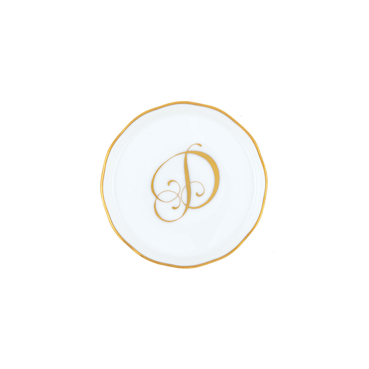 Herend Monogram Coaster | 4in D