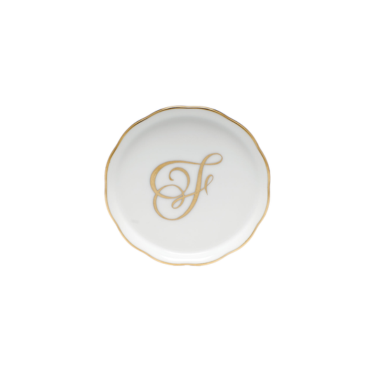 Herend Monogram Coaster | 4in F