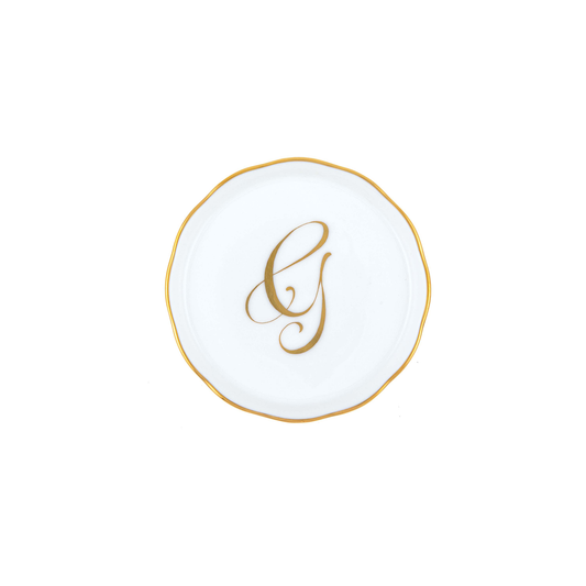 Herend Monogram Coaster | 4in G