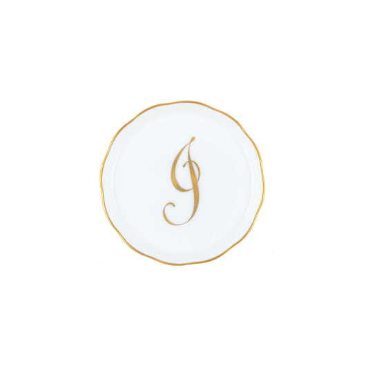 Herend Monogram Coaster | 4in J