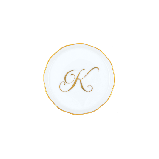 Herend Monogram Coaster | 4in K