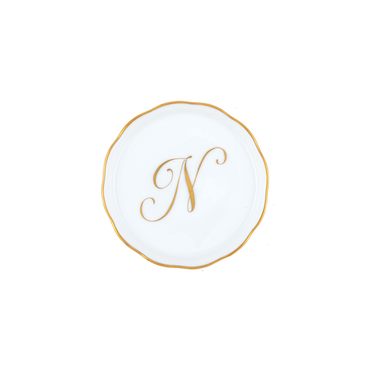 Herend Monogram Coaster | 4in N
