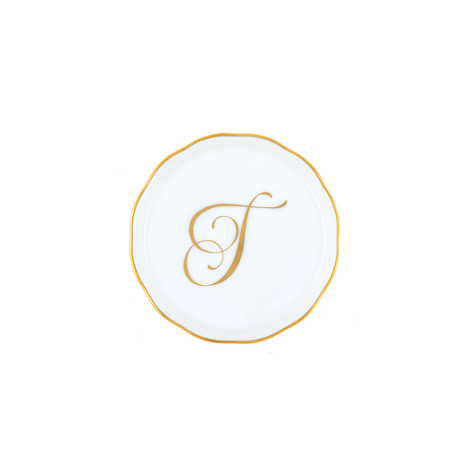 Herend Monogram Coaster | 4in T