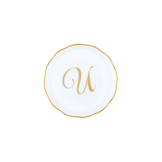 Herend Monogram Coaster | 4in U