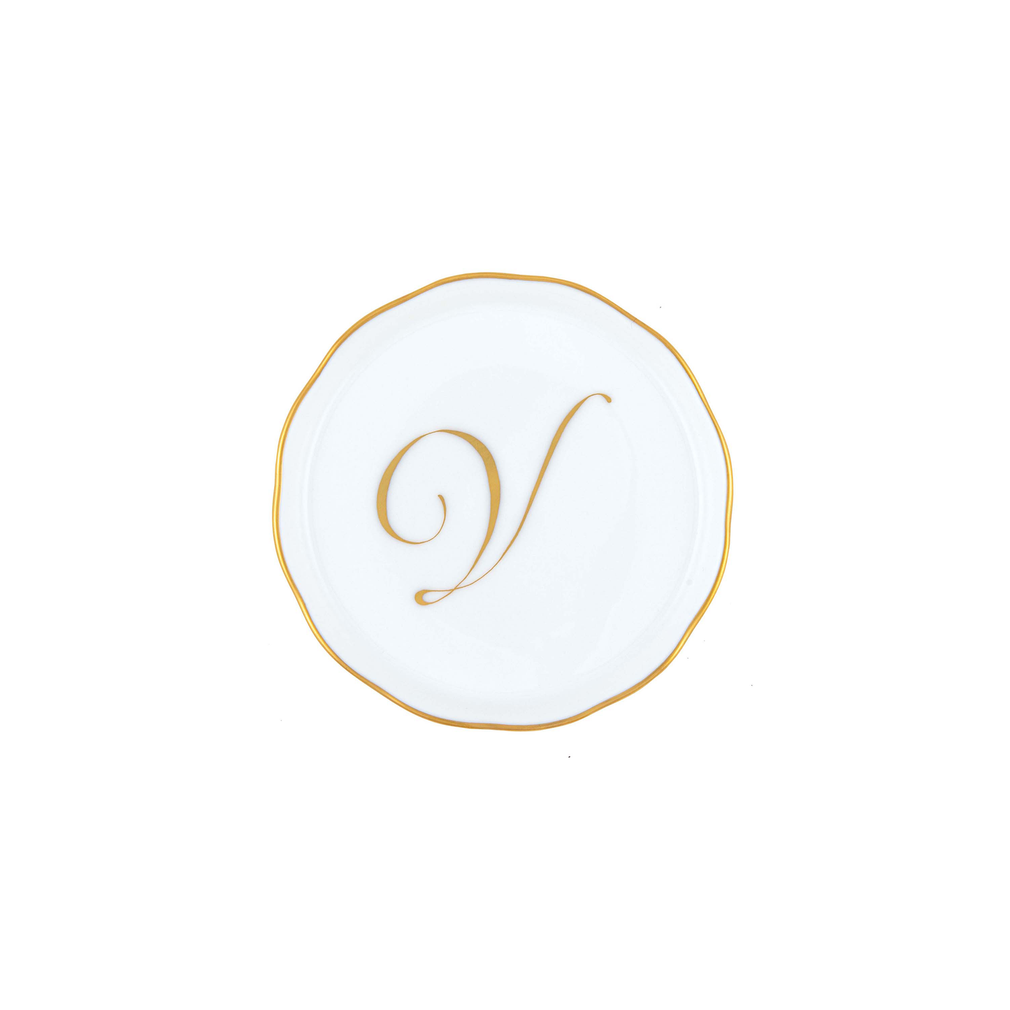 Herend Monogram Coaster | 4in V