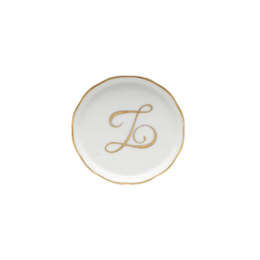 Herend Monogram Coaster | 4in Z