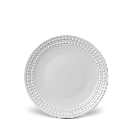 L'Objet Perlee White Porcelain Dessert Plate | 8.5in