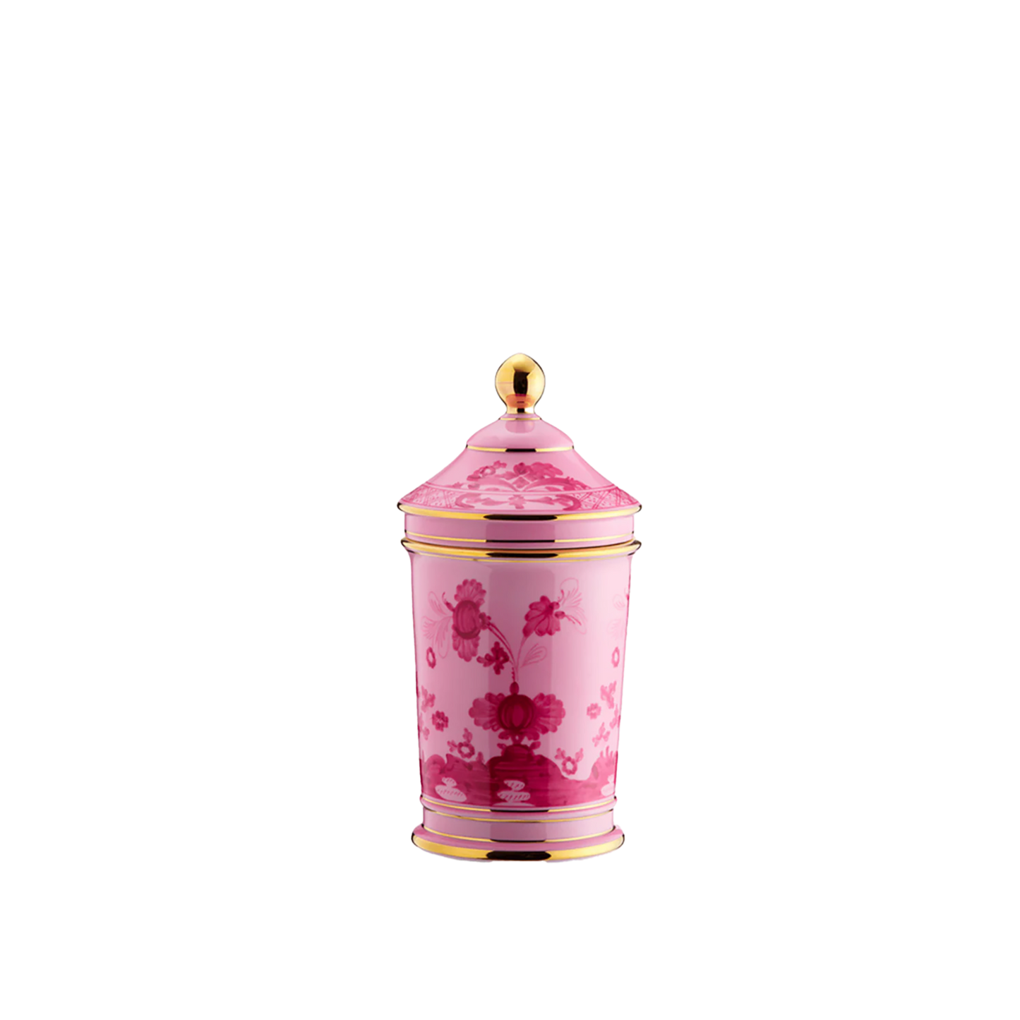 Ginori 1735 Oriente Italiano Porpora Pharmacy Vase with Cover | 8in