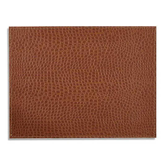 Placemat Rectangle Set of 6 | Exotic Crocodile Chestnut
