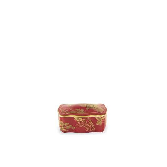Ginori 1735 Oriente Italiano Rectangular Box with Cover | 4in Rubrum