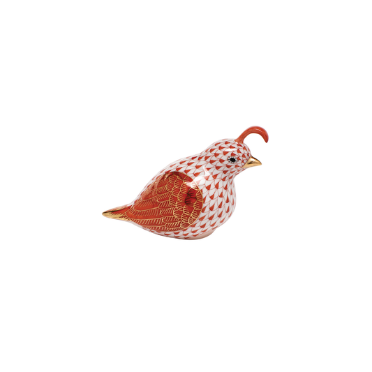 Herend California Quail | 3.5in Rust