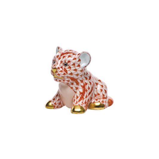 Herend Little Tiger Cub | 2in Rust