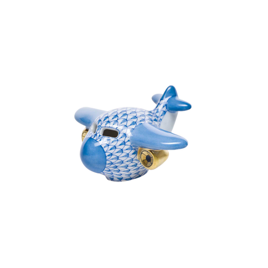 Herend Airplane | 2.75in Blue