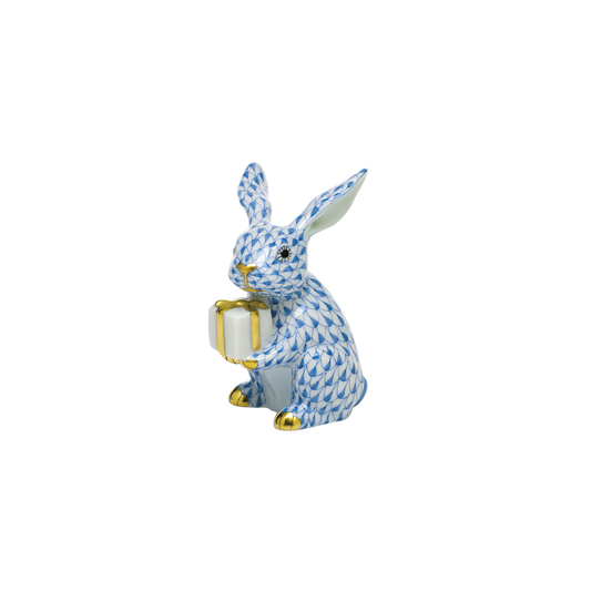 Herend Celebration Bunny | 3in Blue