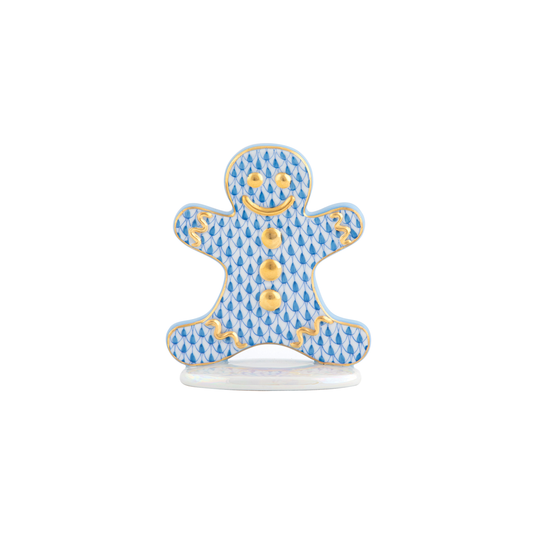 Herend Gingerbread Man | 2.75in Blue