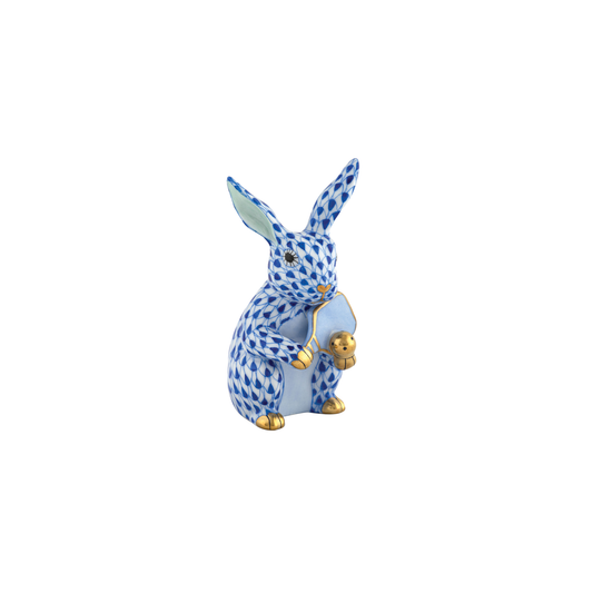 Herend Pickleball Bunny | 3.25in Sapphire