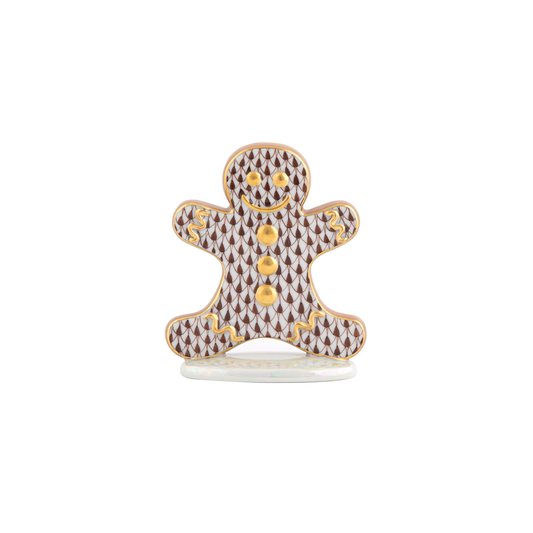 Herend Gingerbread Man | 2.75in Chocolate