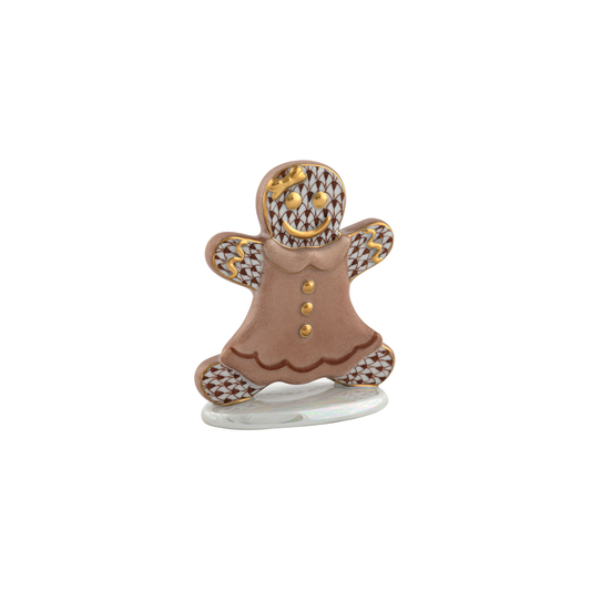 Herend Gingerbread Girl | 2.75in Chocolate