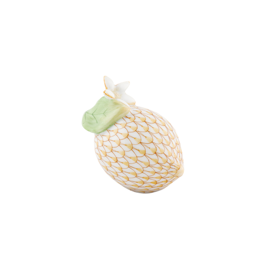 Herend Lemon with Blossom | 2.25in Butterscotch