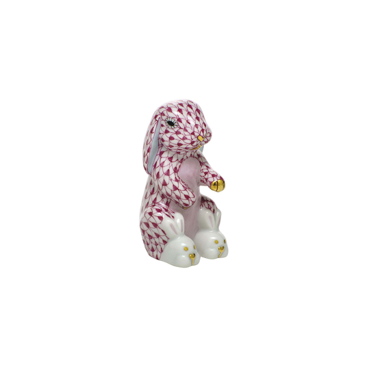 Herend Bunny Slippers | 2.5in Raspberry