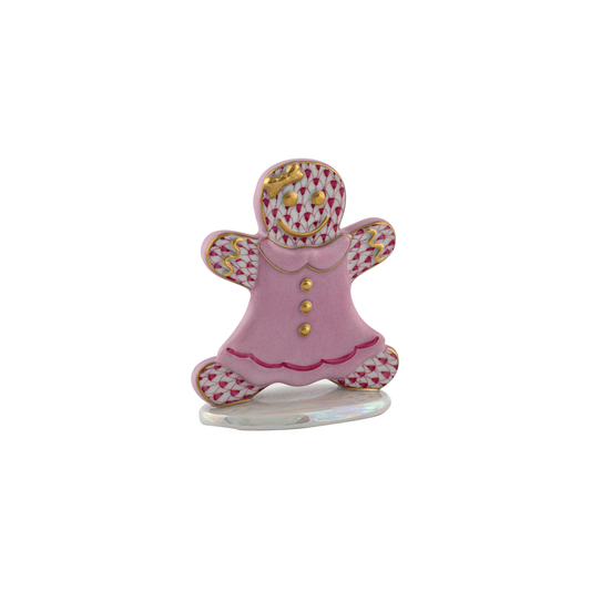 Herend Gingerbread Girl | 2.75in Raspberry
