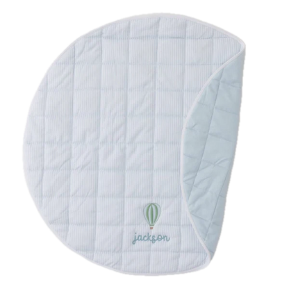 Weezie Towels Luxury Baby Tummy Time Mat |Light Blue