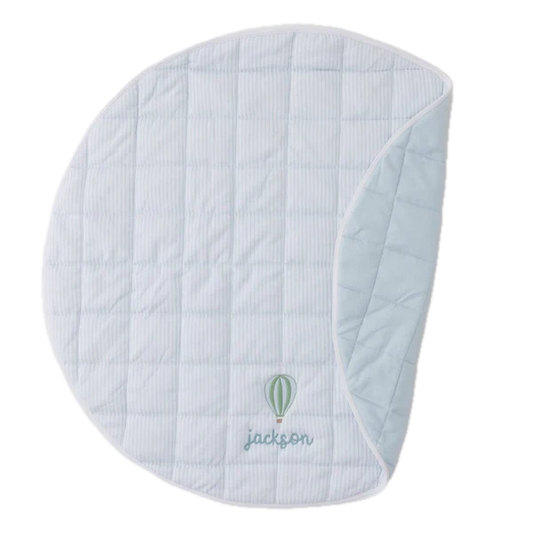 Weezie Towels Luxury Baby Tummy Time Mat |Light Blue