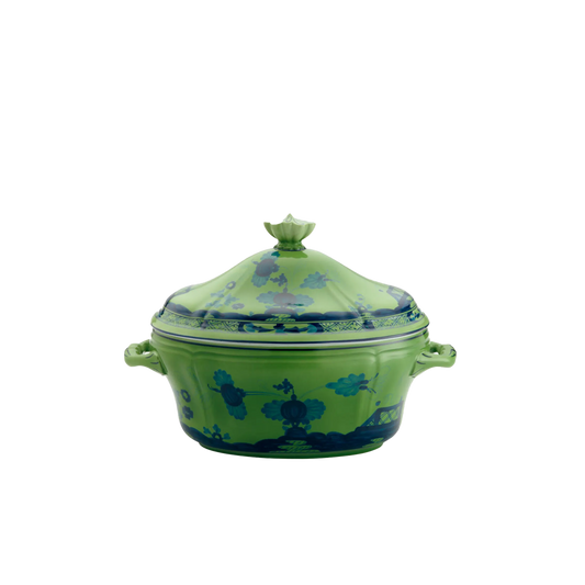 Ginori 1735 Oriente Italiano Malachite Oval Tureen with Cover | 135.75oz