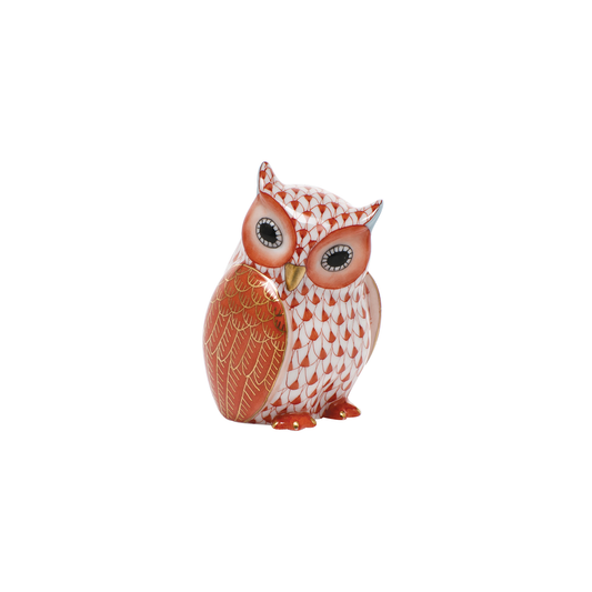 Herend Mother Owl | 2.75in Rust