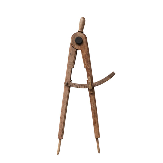 Wood Architect Protractor Decor | 30in