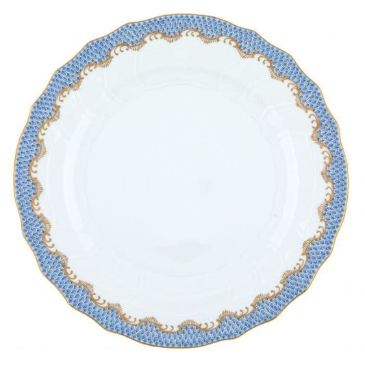 Herend Fishscale Light Blue Dinner Plate | 10.5in