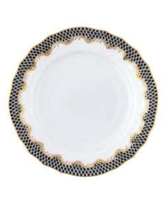 Herend Fishscale Black Bread + Butter Plate | 6in